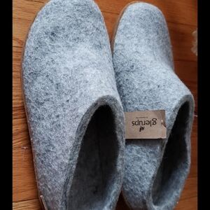 Glerups Gray Wool Mules for Women